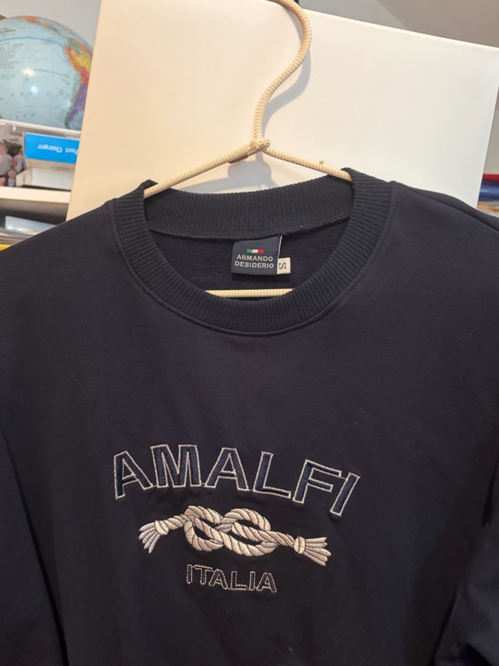 Amalfi Coast Navy Crewneck Size S